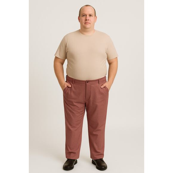 Walter Hagen Men's Perfect 11 Slim Fit Pants - Maroon/White - Size 42x30 - NWT - Picture 3 of 9